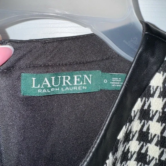 Ralph Lauren Black and White Houndstooth Mini Dress - Picture 3 of 3